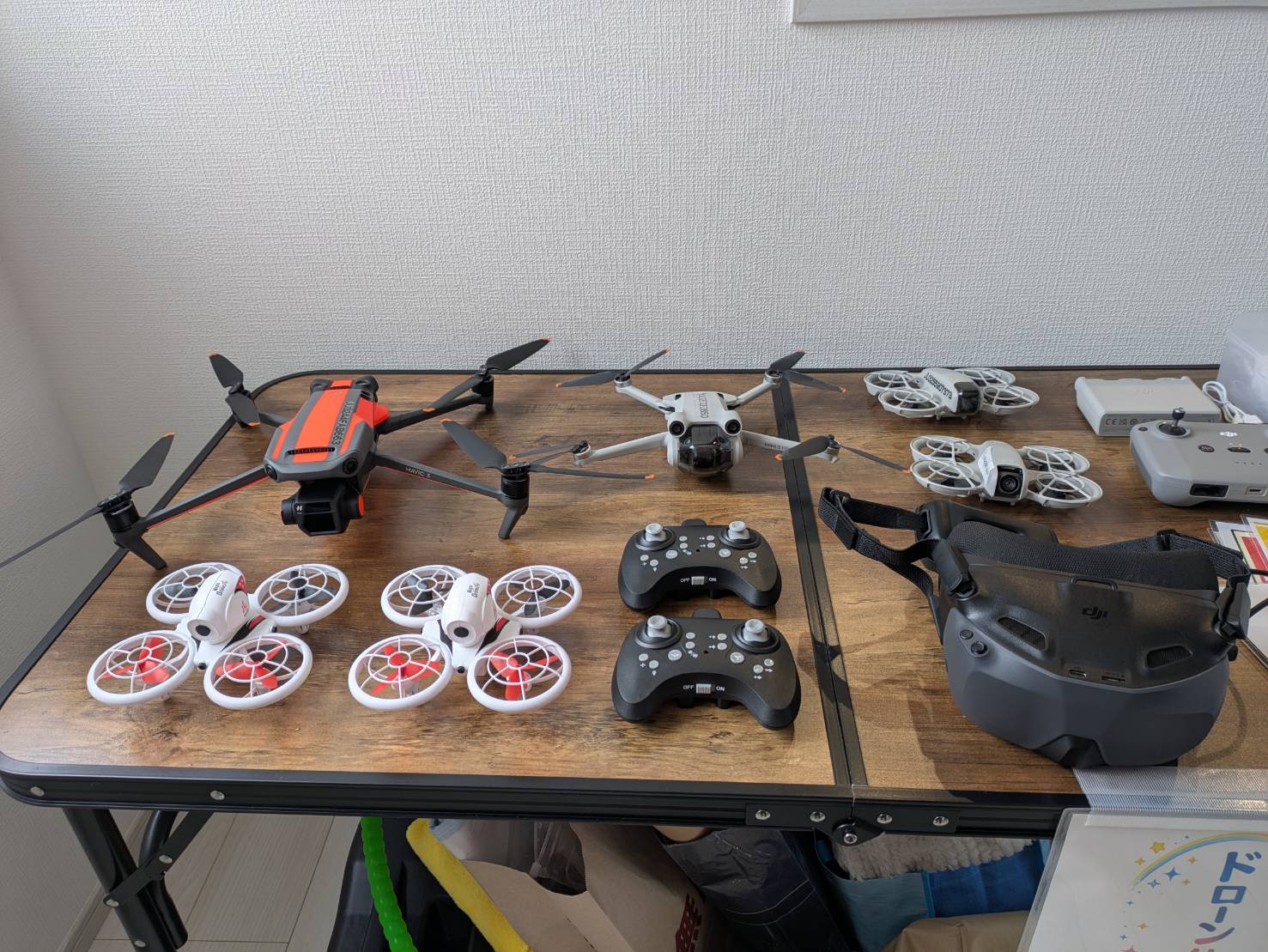 ドローン体験イベントで使用する機材